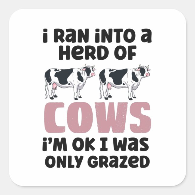Herd That, Herd Of Cows Classic Round Sticker (Front)