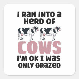 Herd That, Herd Of Cows Classic Round Sticker