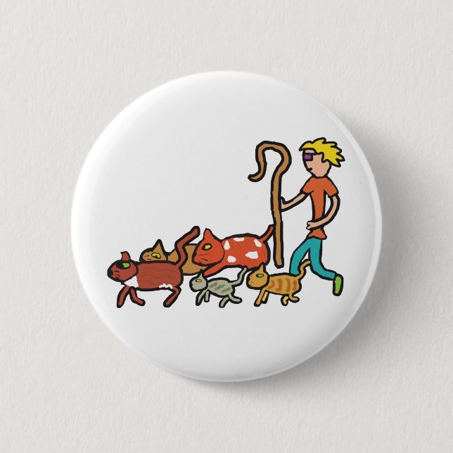 Herding Cats 6 Cm Round Badge (Front)