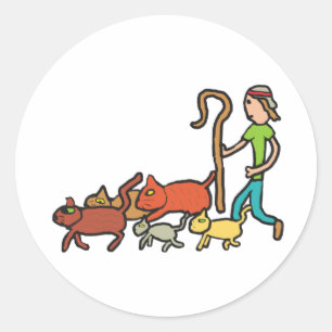 Herding Cats Classic Round Sticker