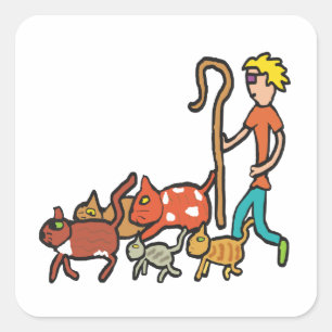 Herding Cats Square Sticker