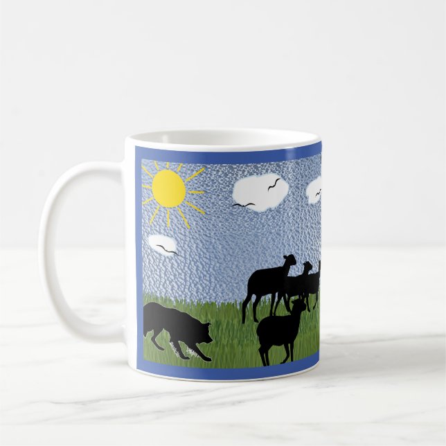 Herding - Driving the Sheep Coffee Mug (Left)