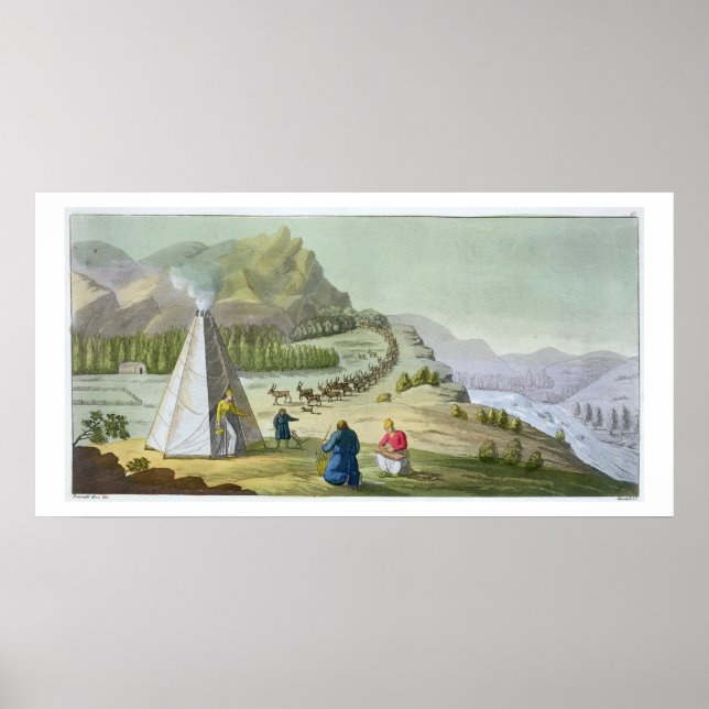 Herding Reindeer, Lapland, plate 47 from 'Le Costu Poster (Front)