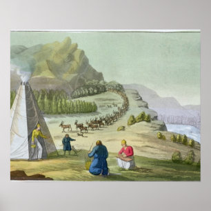 Herding Reindeer, Lapland, plate 47 from 'Le Costu Poster