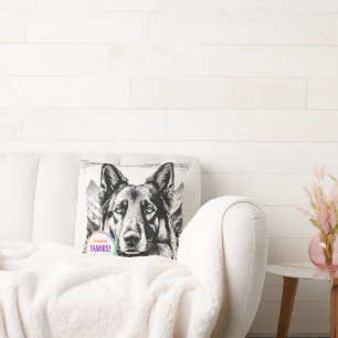 Herding Shepherd Dog pattern Cushion