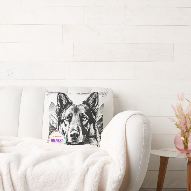 Herding Shepherd Dog pattern Cushion (Couch)