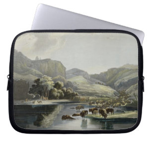 Herds of Bison and Elk on the Upper Missouri, plat Laptop Sleeve