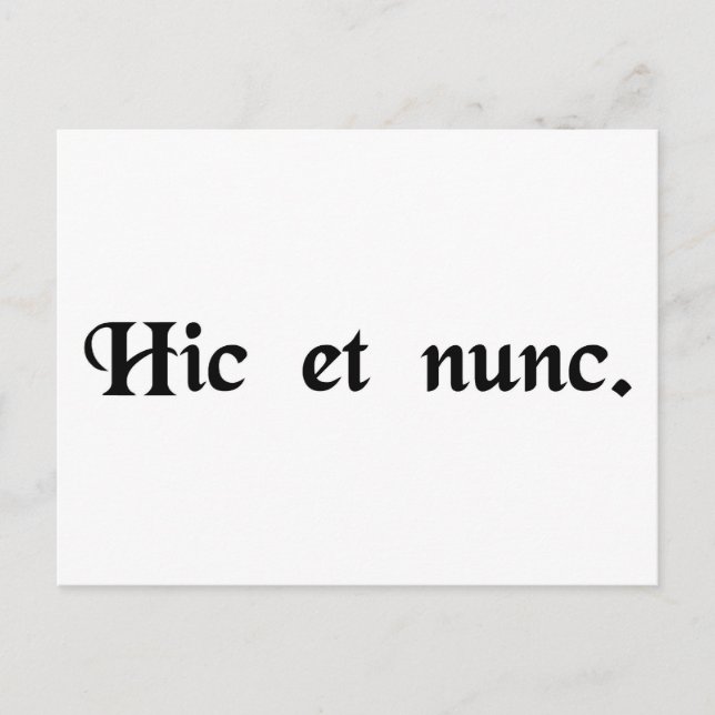 Here and now. postcard (Front)