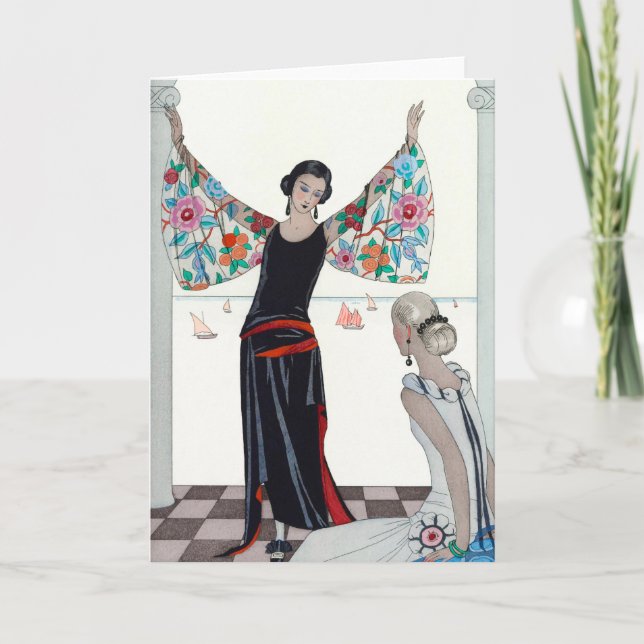 Here Are My Wings - George Barbier Card (Front)