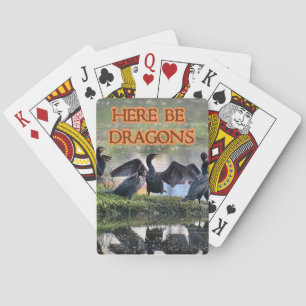 Here Be Dragons Cormorants Playing Cards