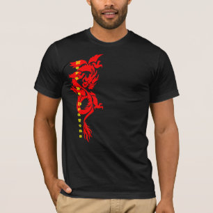Here Be Dragons Mythical Red Chinese Dragon T-Shirt