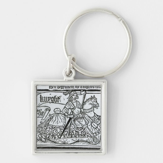 'Here Begynneth the Knightes Tale' Key Ring (Front)