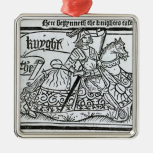 'Here Begynneth the Knightes Tale' Metal Tree Decoration