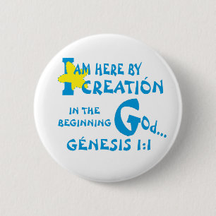 Here By Creation Image Eng 6 Cm Round Badge
