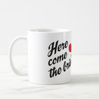 Here Come the Brides coffee mug for two brides