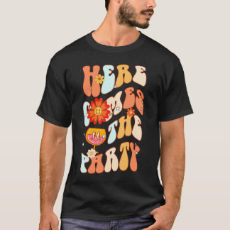 Here Come The Party Bride Groovy Bachelorette Matc T-Shirt