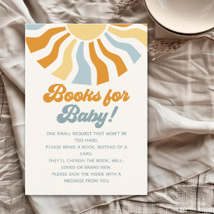 Here come the son - Groovy Style Baby Shower Enclosure Card