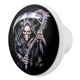Here Comes Grim Ceramic Knob