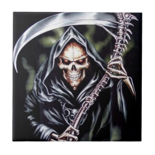 Here Comes Grim Ceramic Tile