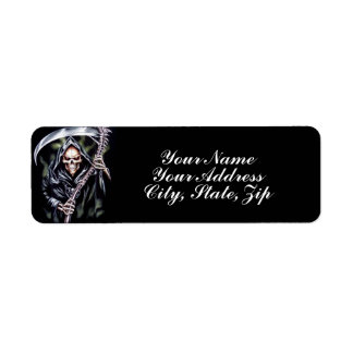 Here Comes Grim Return Address Label