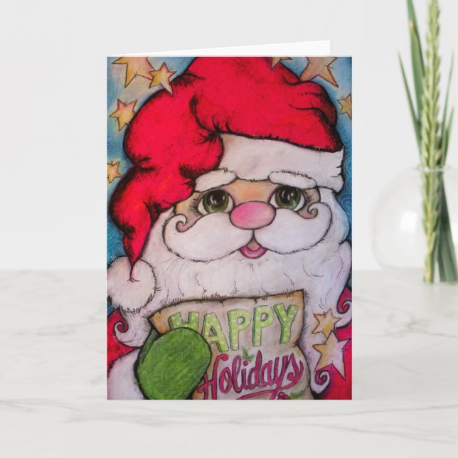 Here Comes Santa Claus Holiday Card (Front)