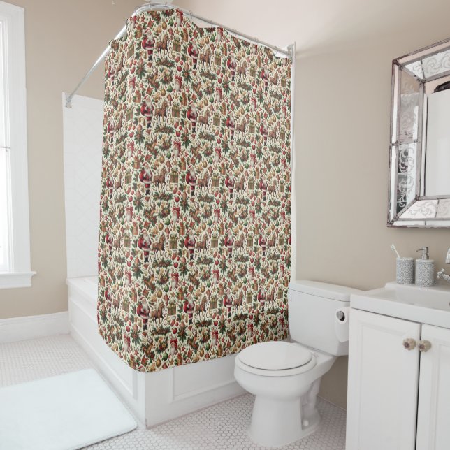Here Comes Santa Claus  Shower Curtain (In Situ)