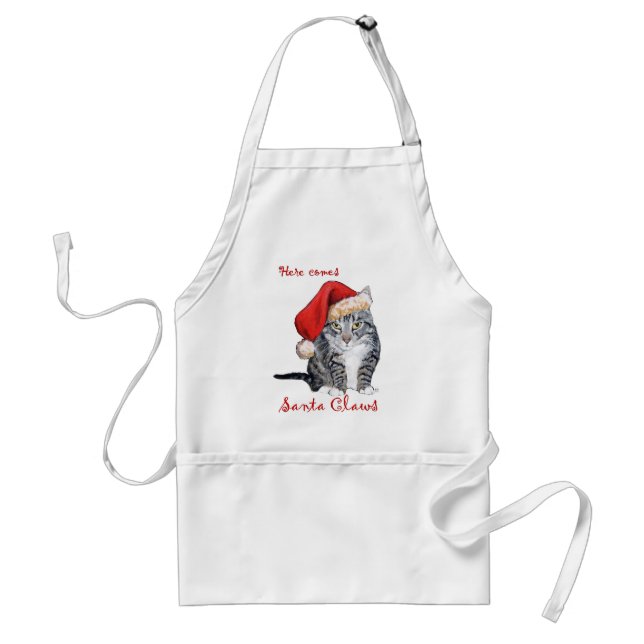 Here Comes Santa Claws! Standard Apron (Front)