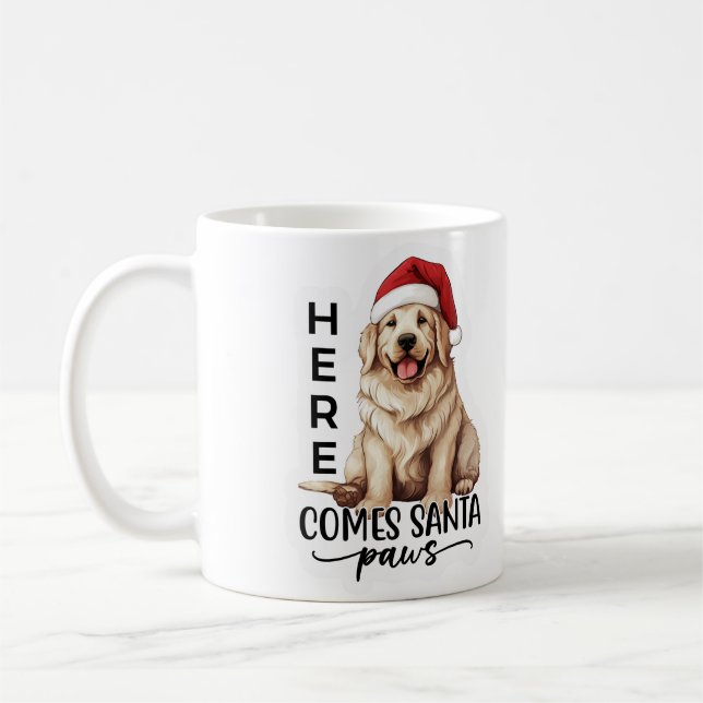 Here comes Santa Paws Coffee Mug (Left)