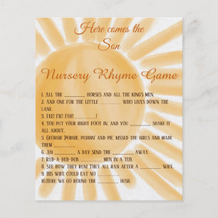 Here Comes Son Baby Shower Baby Nursery Rhyme Game