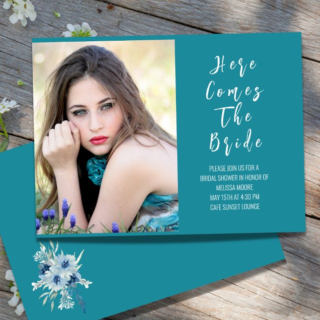 Here Comes The Bride Bridal Shower Invitation (Creator Uploaded)