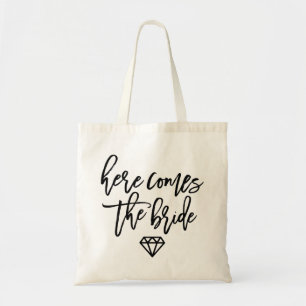 Here Comes The Bride Diamond Tote Bag