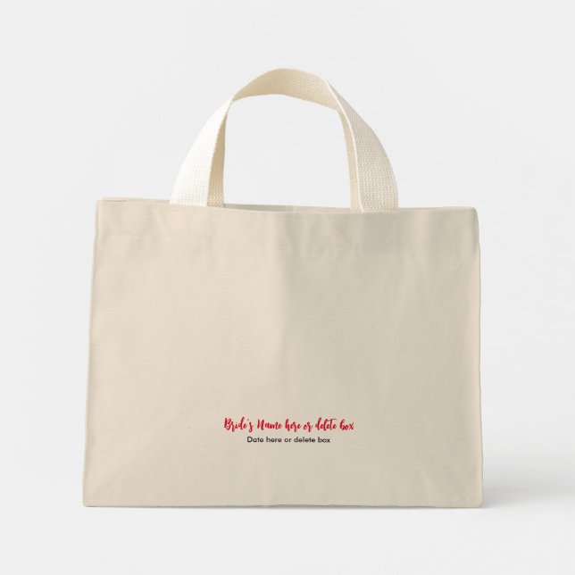 Here Comes the Bride Emergency Kit Travel Accessor Mini Tote Bag (Back)