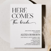 Here Comes The Bride Minimalist Bridal Shower