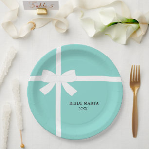 Here Comes The Bride Personalised Tiara Party   Paper Plate
