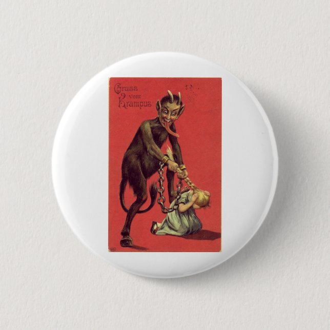 Here Comes The Krampus! 2 6 Cm Round Badge (Front)