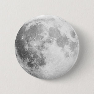 Here Comes The Moon / Full Moon Button Pin