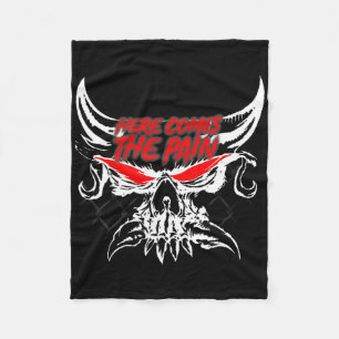 Here Comes The Pain Wrestling Martial Arts Motivat Fleece Blanket