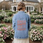 Here comes the party Retro Bachelorette Party  Denim Jacket<br><div class="desc">Here comes the party Retro  Bachelorette Party Bridesmaid gifts</div>