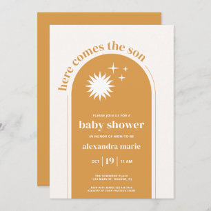 Here Comes the Son Baby Boy Shower Invitation