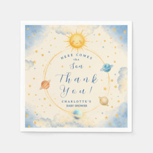 Here Comes the Son Baby Boy Shower Napkin
