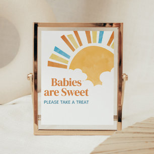 Here Comes the Son Baby Shower Babies are Sweet Poster