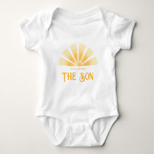 Here comes the son baby shower bodysuit