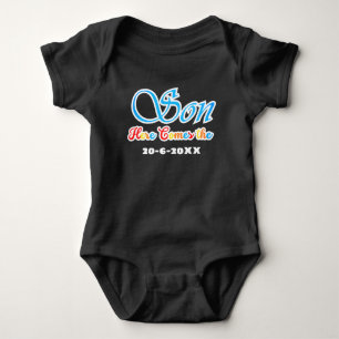 Here comes the son Baby shower Bodysuit