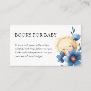 Here Comes the Son Baby Shower Books for Baby Enclosure Card
