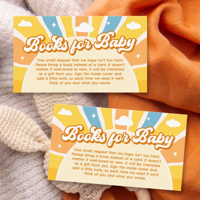 Here Comes the Son Baby Shower Books for Baby Enclosure Card (Creator Uploaded)
