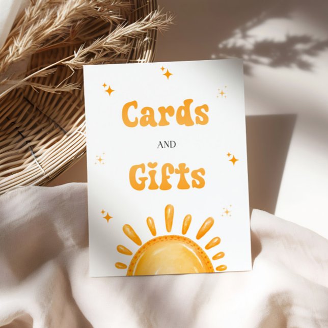 Here Comes The Son Baby Shower Cards And Gifts Pedestal Sign (Creator Uploaded)