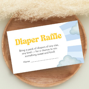Here Comes the Son Baby Shower Diaper Raffle Enclosure Card