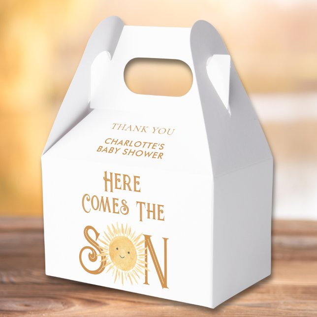 Here Comes The Son Baby Shower Favour Boxes (Creator Uploaded)