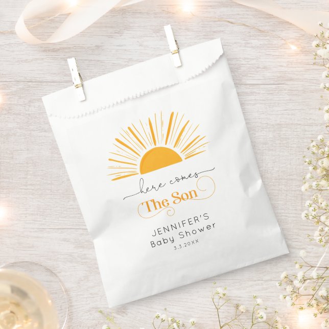 Here comes the son baby shower favours favour bag (Clipped)
