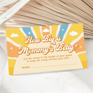 Here Comes the Son Baby Shower How Big's Her Belly Enclosure Card